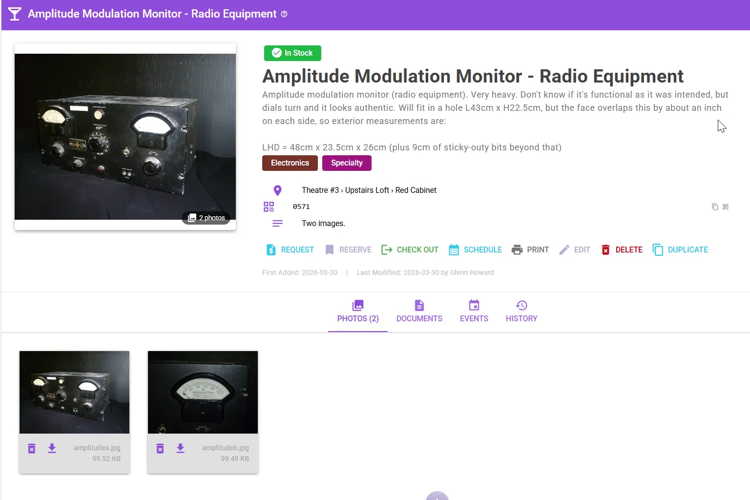 Prop status workflow showing request to return pipeline